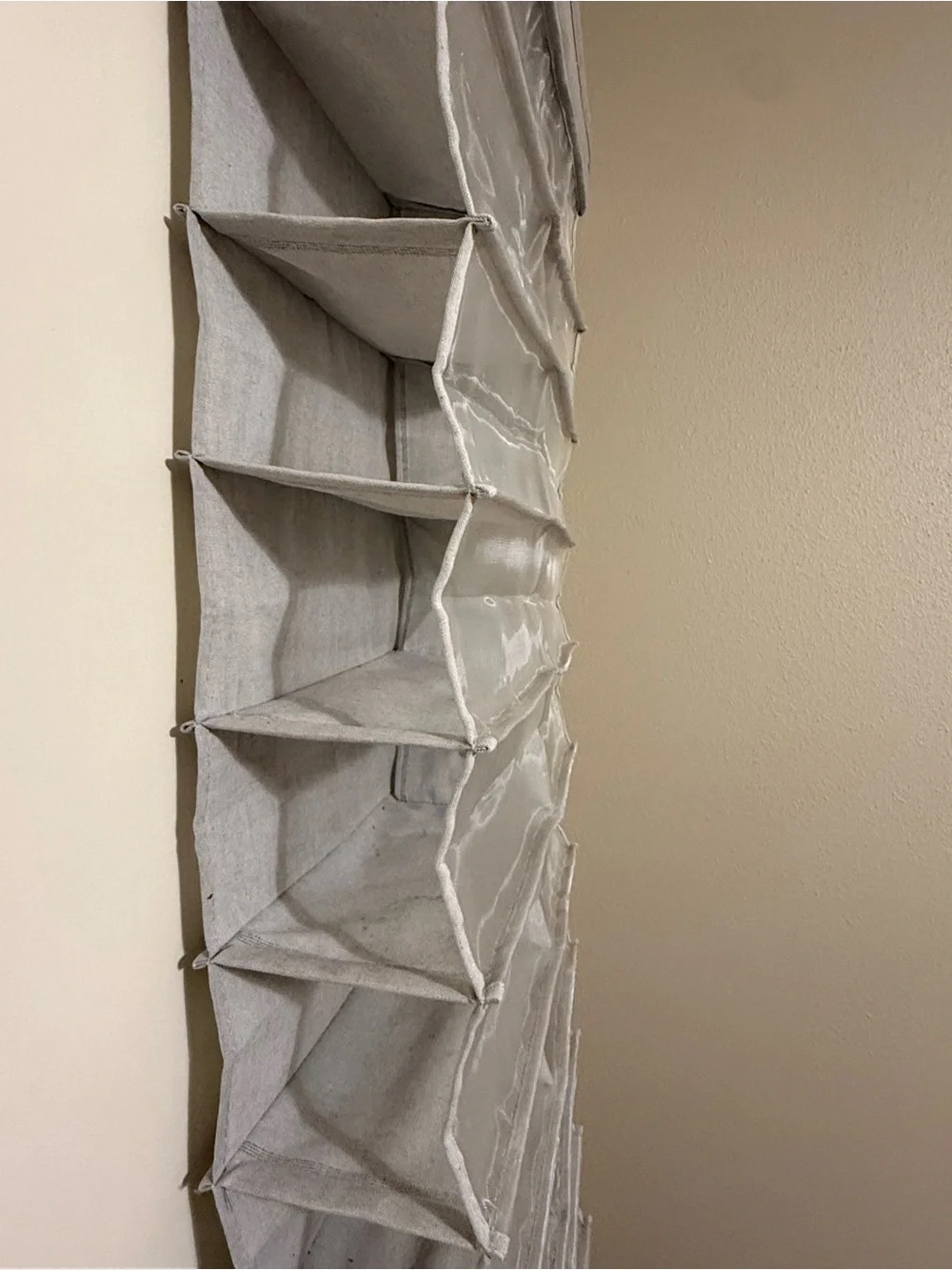 Over-the-Door 24-Pocket Hanging Shoe Organizer - Gray